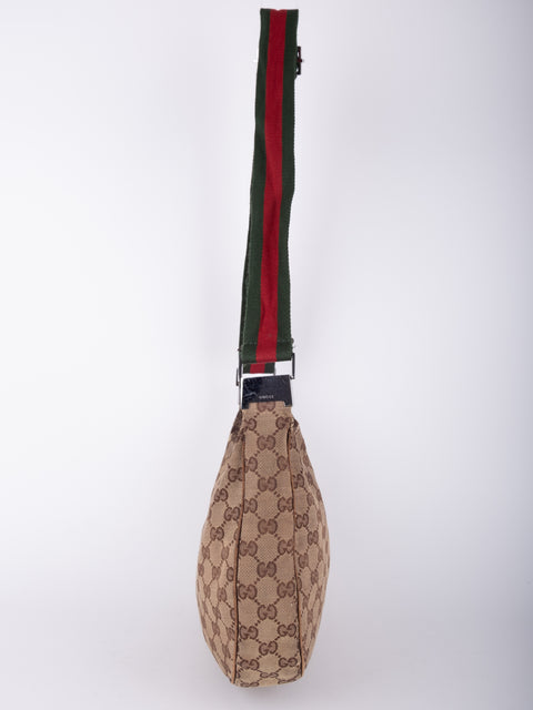 GUCCI Vintage GG Monogram Hobo Shoulder Bag
