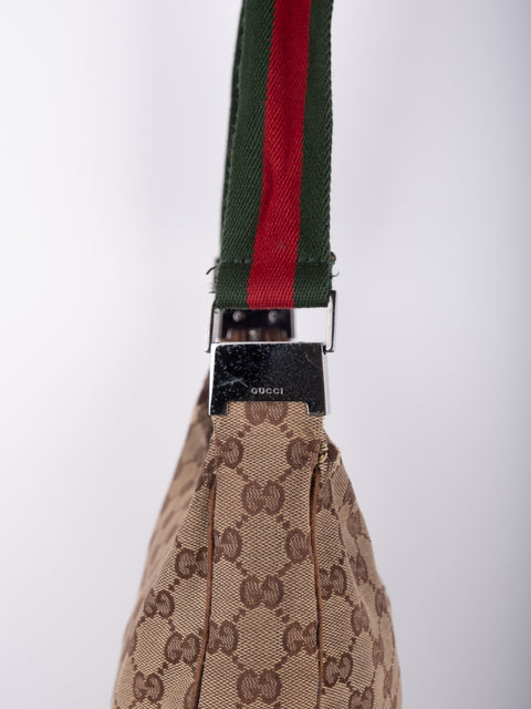 GUCCI Vintage GG Monogram Hobo Shoulder Bag