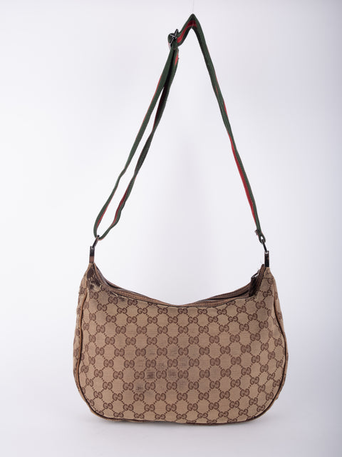 GUCCI Vintage GG Monogram Hobo Shoulder Bag