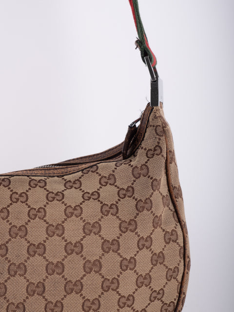 GUCCI Vintage GG Monogram Hobo Shoulder Bag