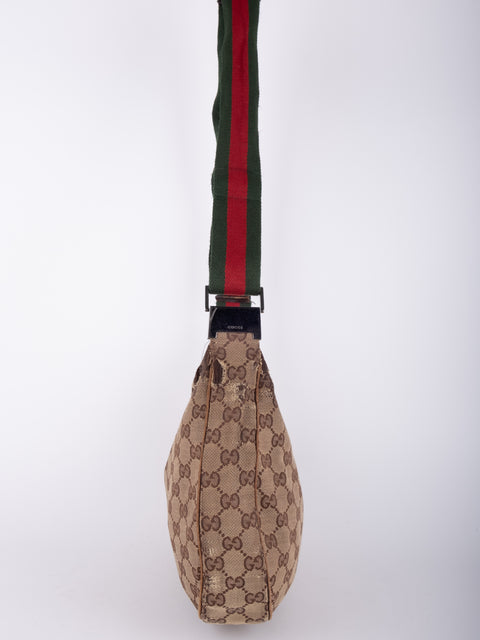 GUCCI Vintage GG Monogram Hobo Shoulder Bag