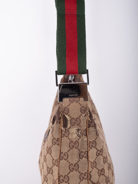 GUCCI Vintage GG Monogram Hobo Shoulder Bag