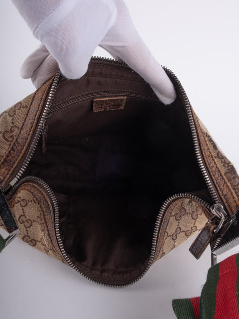 GUCCI Vintage GG Monogram Hobo Shoulder Bag