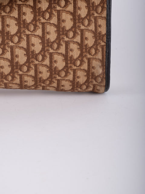 Dior Vintage Trotter Monogram Flap Shoulder Bag