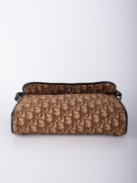 Dior Vintage Trotter Monogram Flap Shoulder Bag