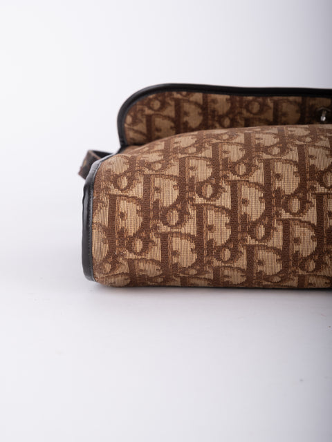 Dior Vintage Trotter Monogram Flap Shoulder Bag