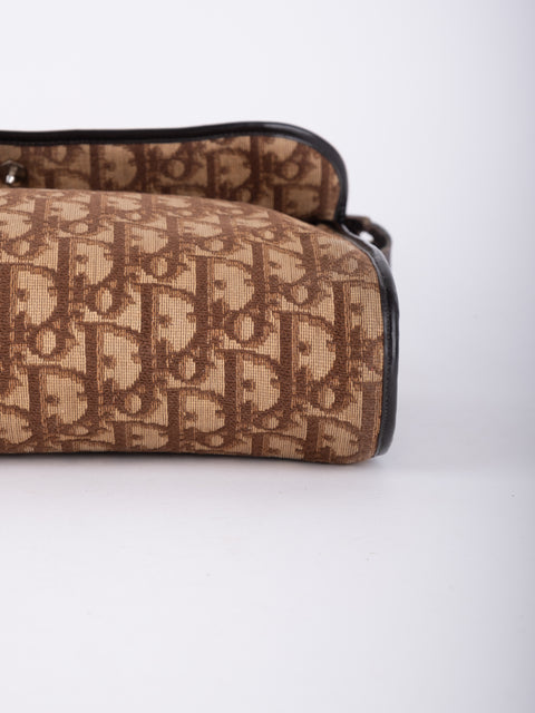 Dior Vintage Trotter Monogram Flap Shoulder Bag