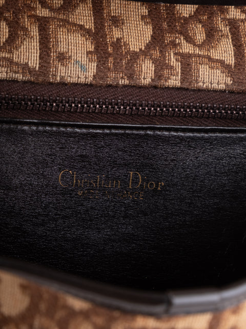 Dior Vintage Trotter Monogram Flap Shoulder Bag