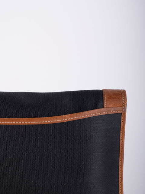 dior Vintage Black Leather Envelope Clutch