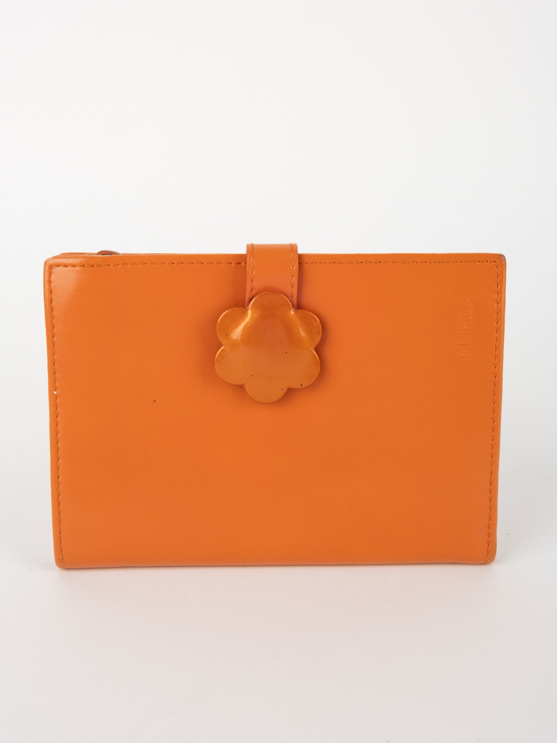 FURLA Leather Wallet Orange