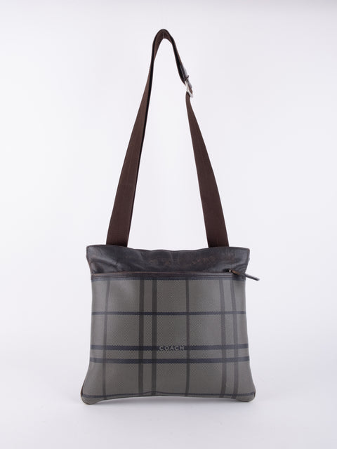 Coach Plaid Tote Bag