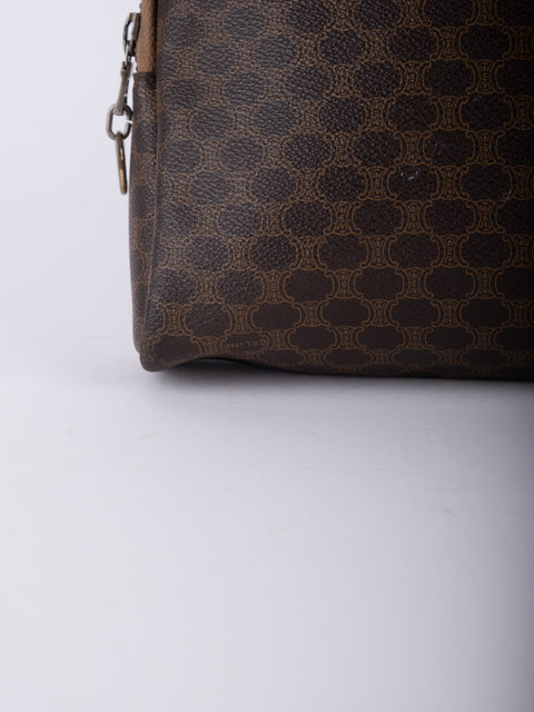 Celine Macadam Vintage Brown Cosmetic Pouch