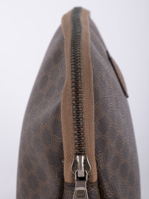 Celine Macadam Vintage Brown Cosmetic Pouch
