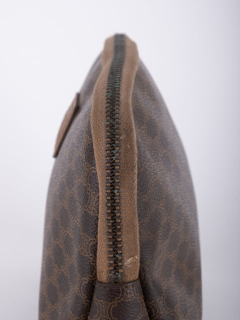 Celine Macadam Vintage Brown Cosmetic Pouch