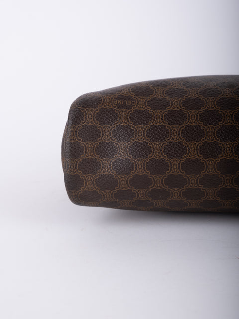 Celine Macadam Vintage Brown Cosmetic Pouch