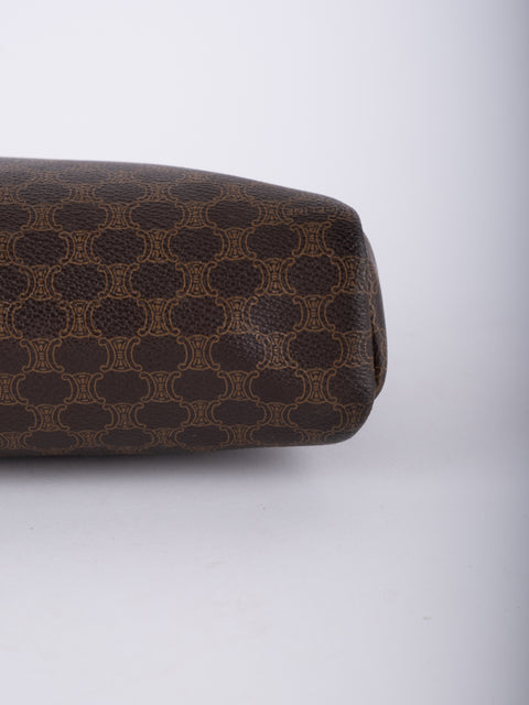 Celine Macadam Vintage Brown Cosmetic Pouch