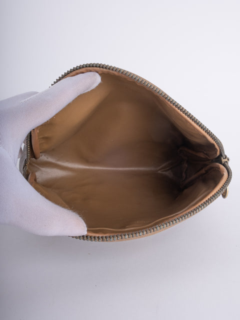 Celine Macadam Vintage Brown Cosmetic Pouch