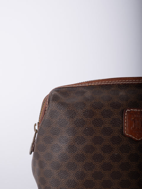 Celine Macadam Vintage Brown Cosmetic Bag
