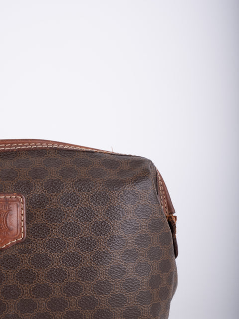 Celine Macadam Vintage Brown Cosmetic Bag