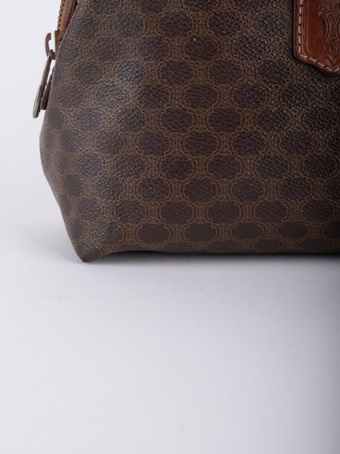 Celine Macadam Vintage Brown Cosmetic Bag