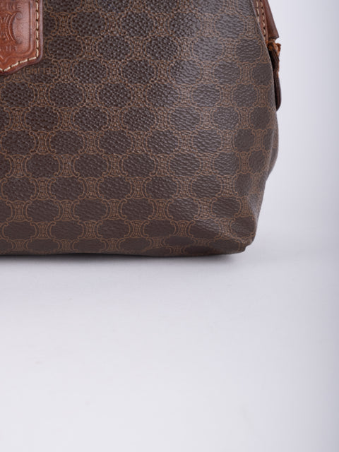 Celine Macadam Vintage Brown Cosmetic Bag