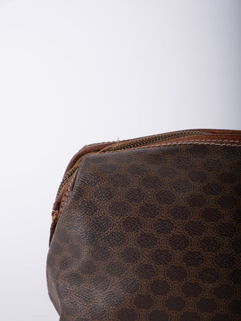 Celine Macadam Vintage Brown Cosmetic Bag