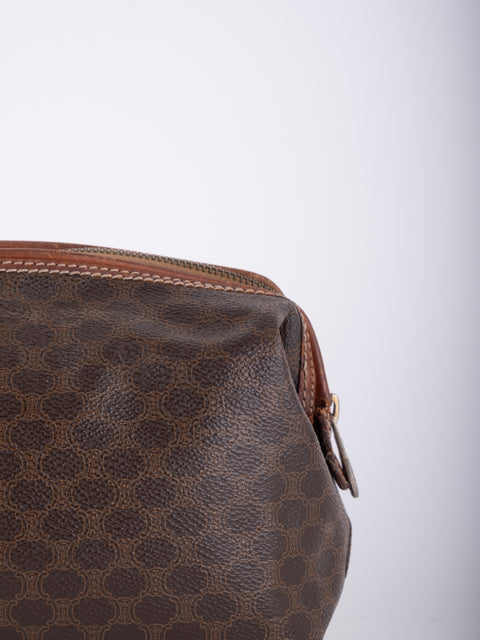 Celine Macadam Vintage Brown Cosmetic Bag