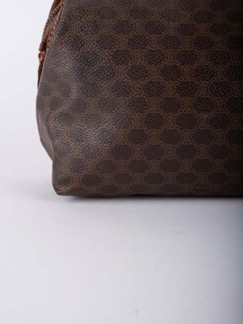 Celine Macadam Vintage Brown Cosmetic Bag