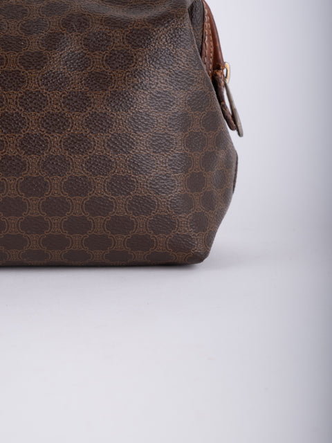 Celine Macadam Vintage Brown Cosmetic Bag