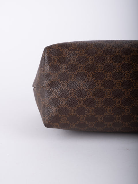 Celine Macadam Vintage Brown Cosmetic Bag