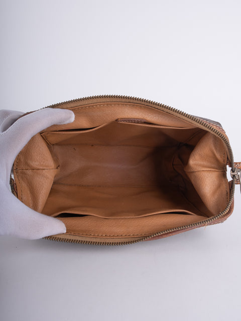 Celine Macadam Vintage Brown Cosmetic Bag