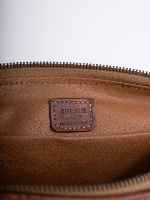 Celine Macadam Vintage Brown Cosmetic Bag