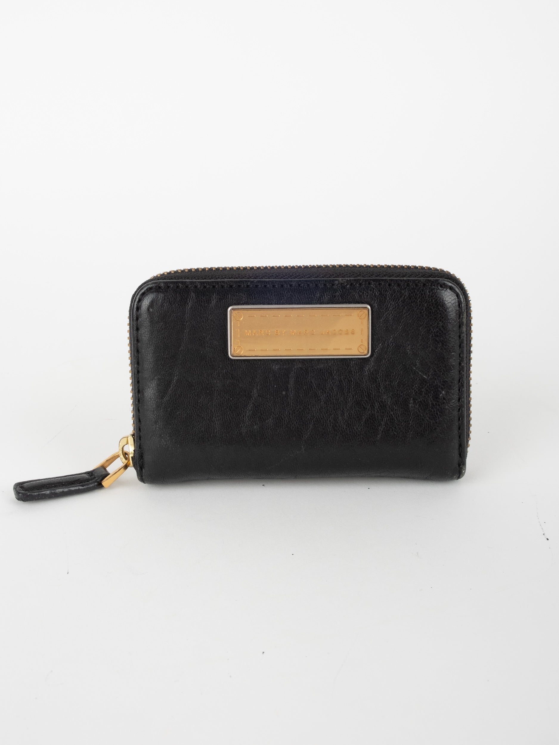 MARC JACOBS Leather Zip Wallet Black