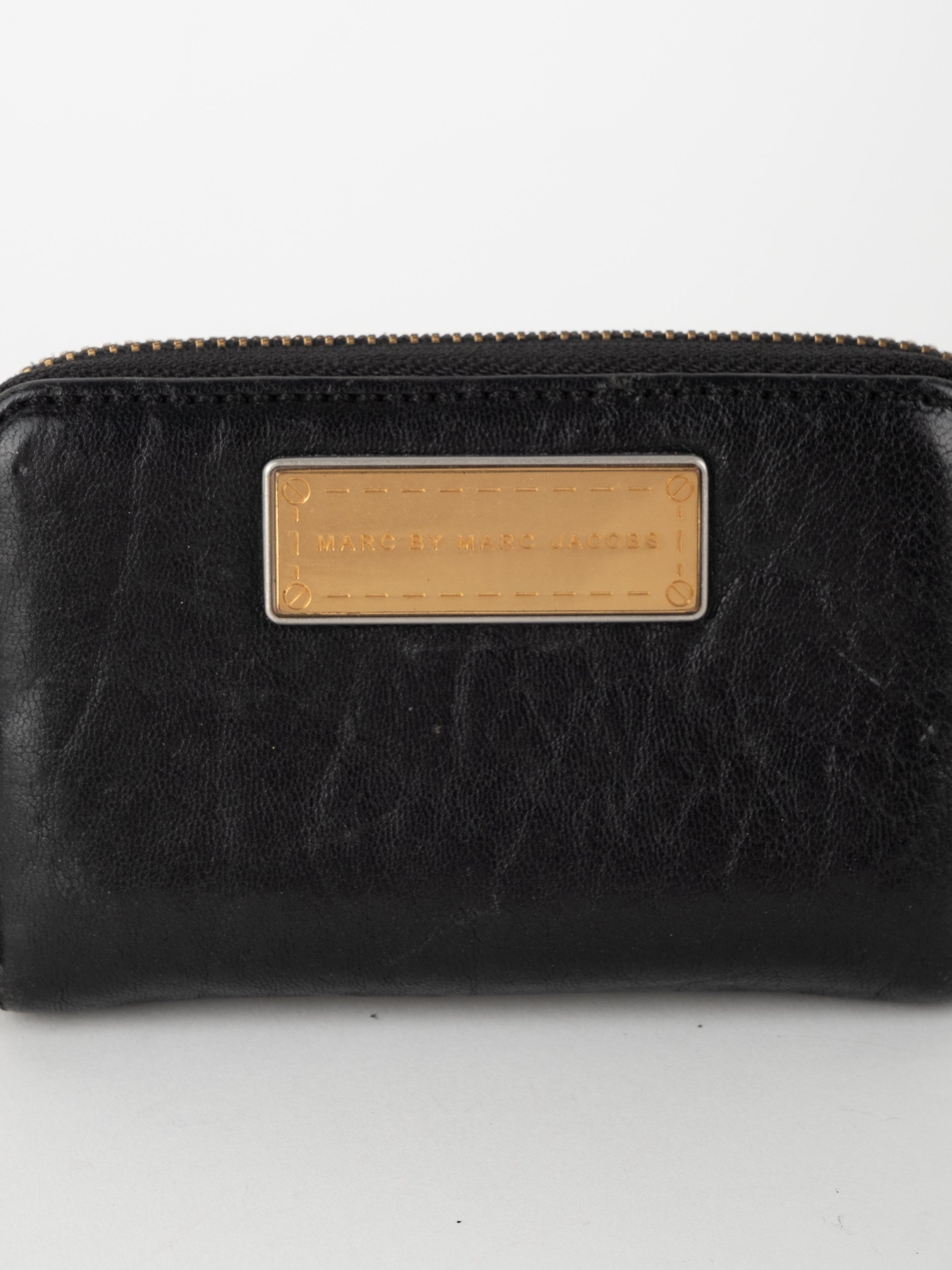 MARC JACOBS Leather Zip Wallet Black