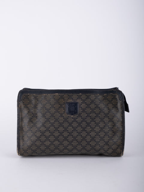 Celine Macadam Vintage Black Cosmetic Pouch