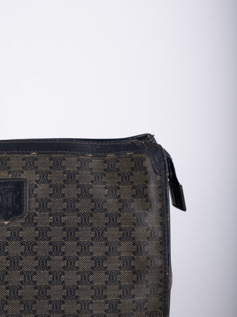 Celine Macadam Vintage Black Cosmetic Pouch