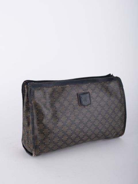 Celine Macadam Vintage Black Cosmetic Pouch
