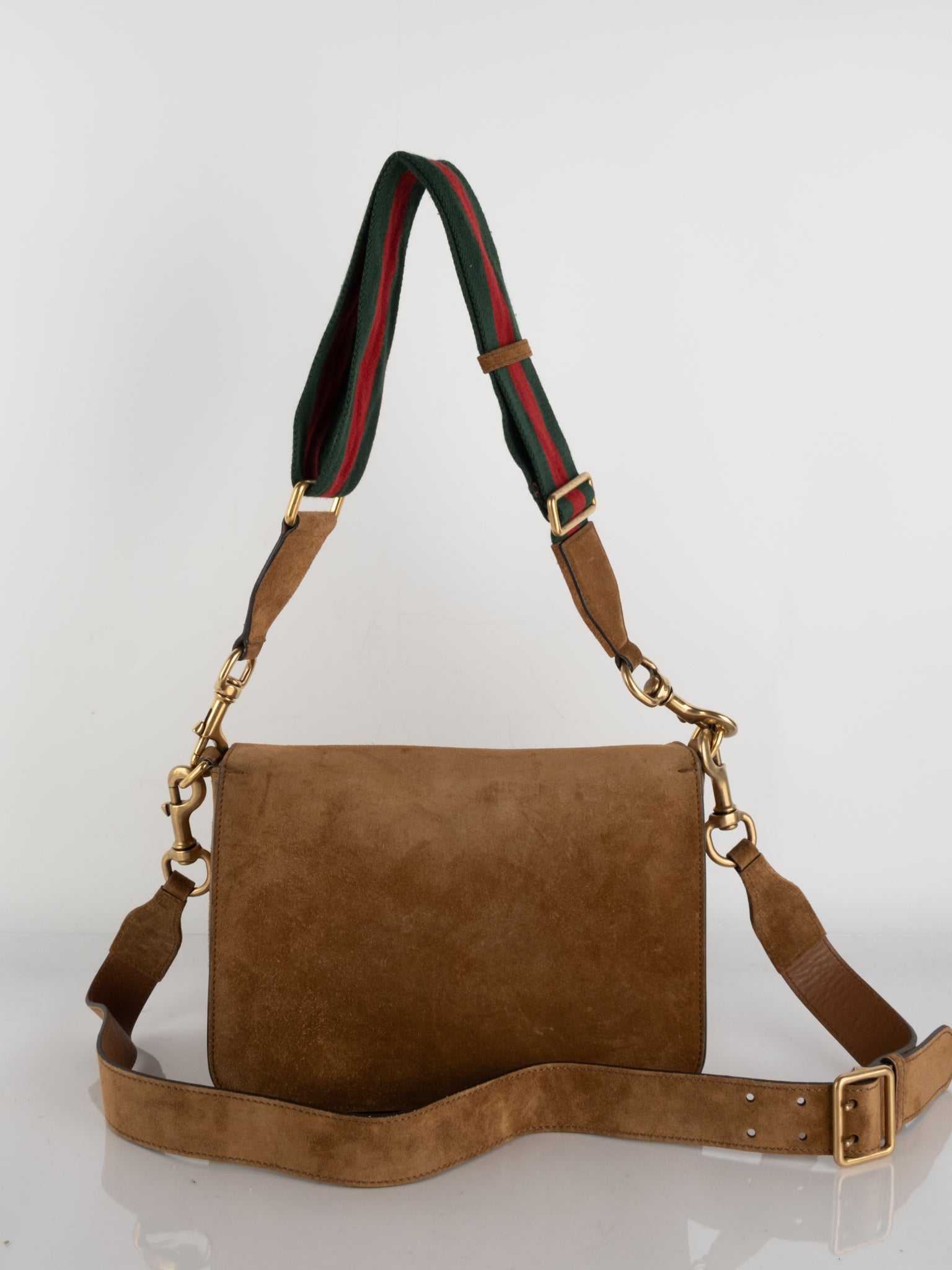 Gucci Vintage Jackie Suede Bag – Brown Leather Trim