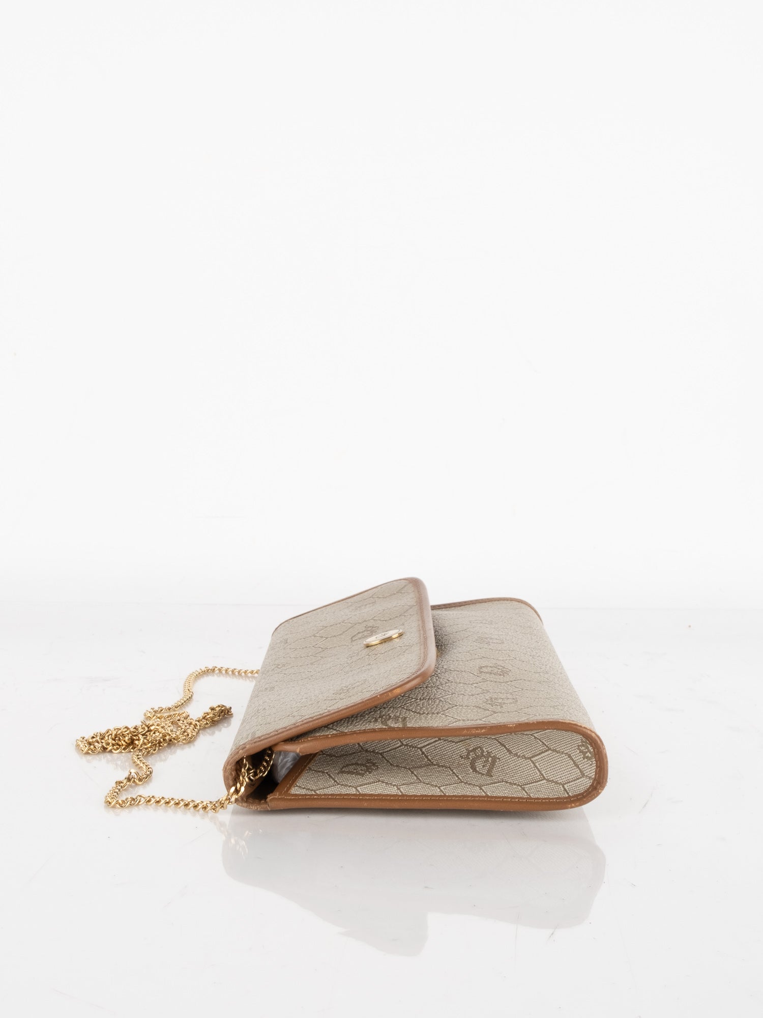 Dior Beige Monogram Chain Shoulder Bag