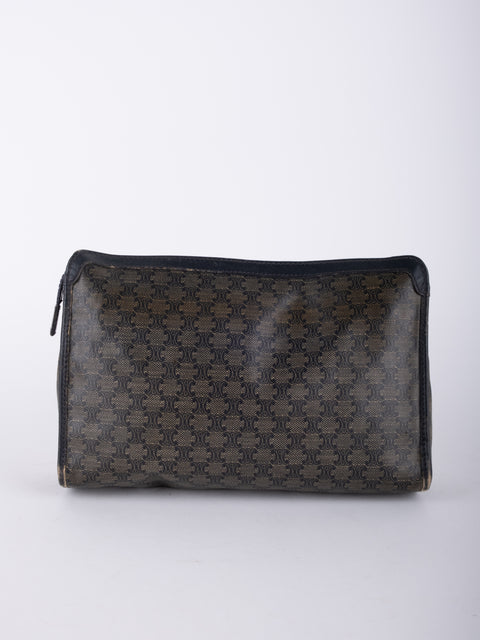 Celine Macadam Vintage Black Cosmetic Pouch