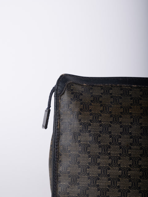 Celine Macadam Vintage Black Cosmetic Pouch