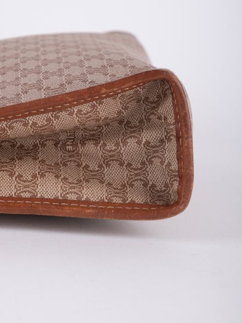 Celine Macadam Vintage Beige Zip Pouch
