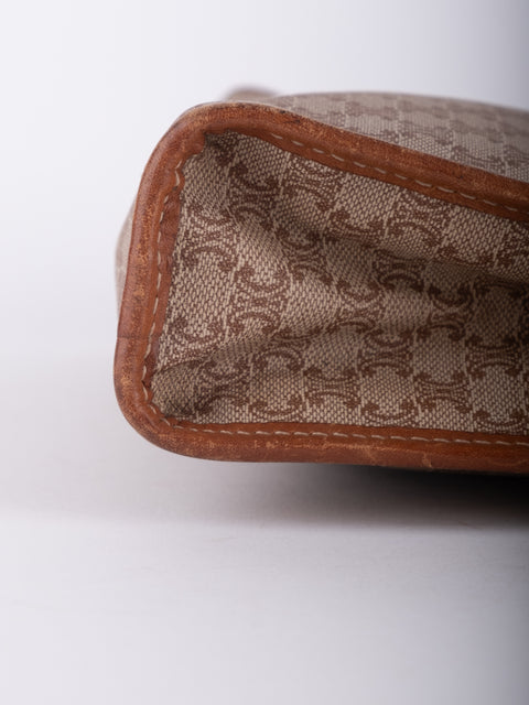 Celine Macadam Vintage Beige Zip Pouch