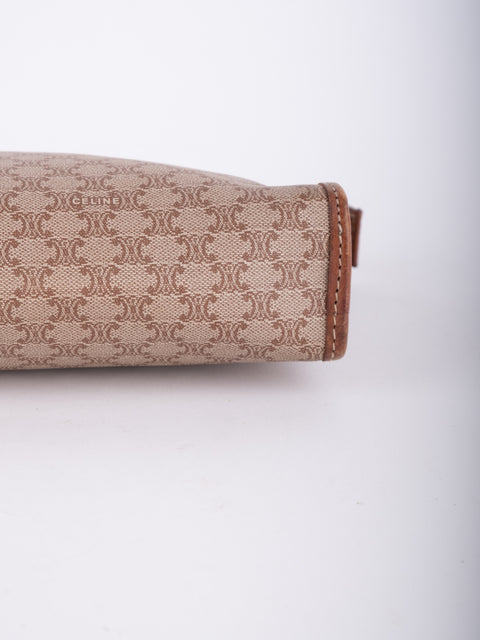 Celine Macadam Vintage Beige Zip Pouch