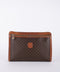 Celine Macadam Vintage Brown Zip Clutch