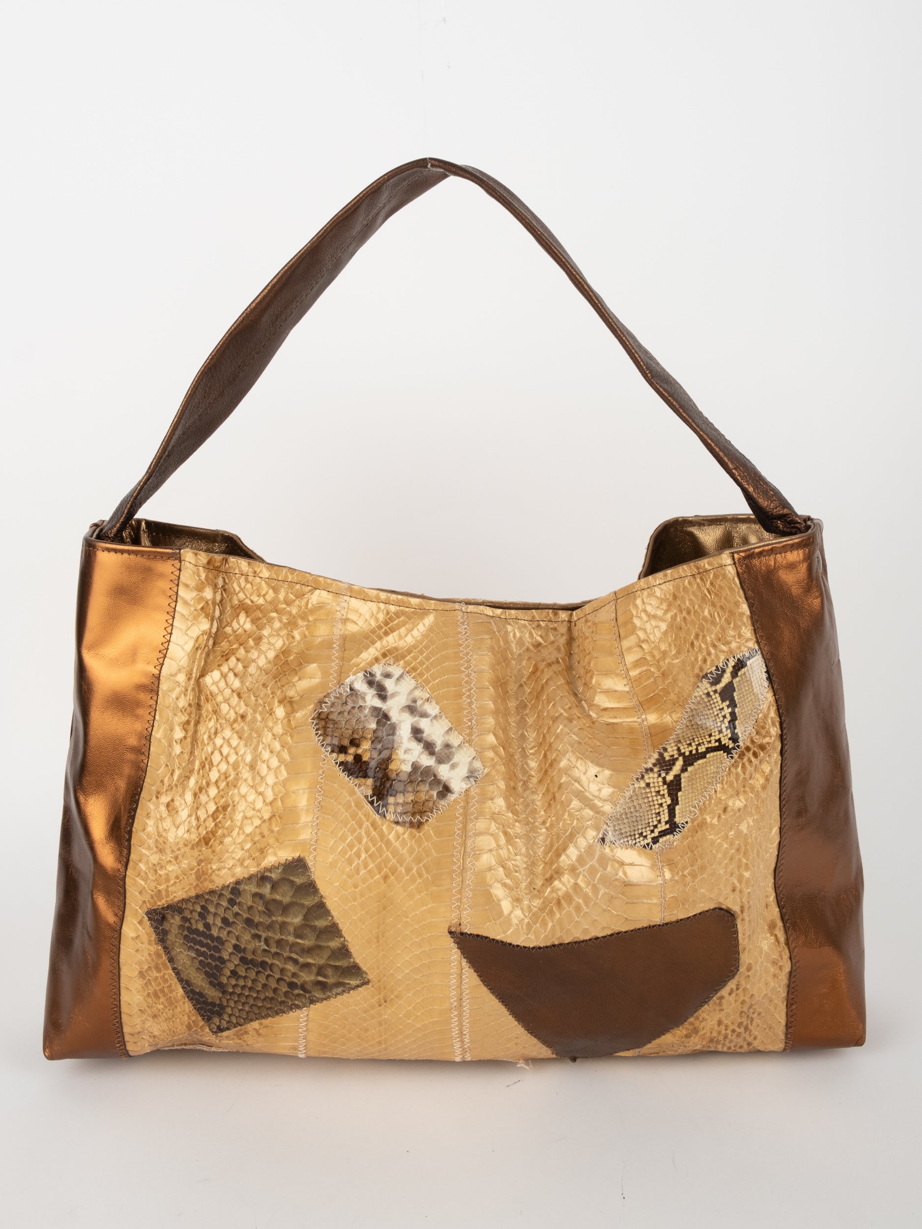 Vintage Python Leather Shoulder Bag