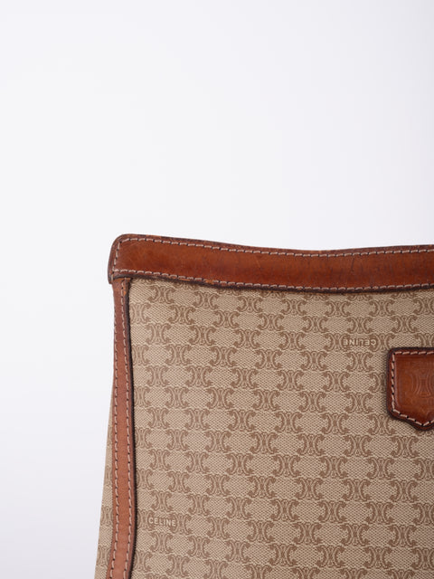 Celine Macadam Vintage Beige Clutch Bag
