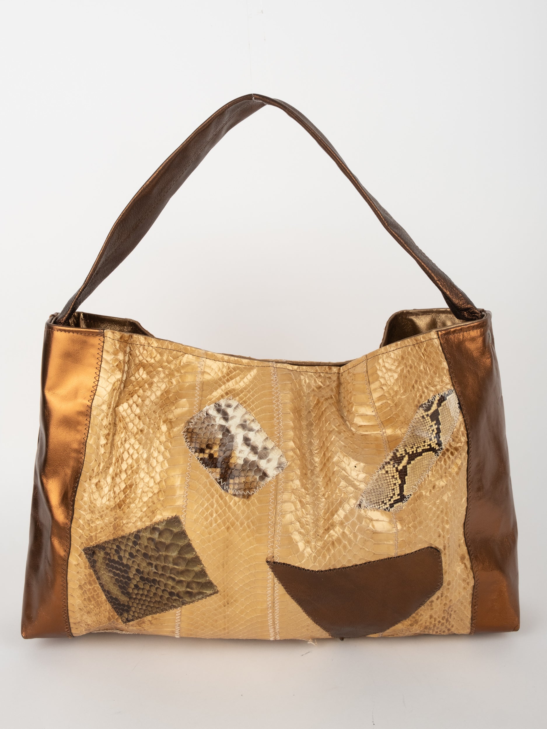 Vintage Python Leather Shoulder Bag