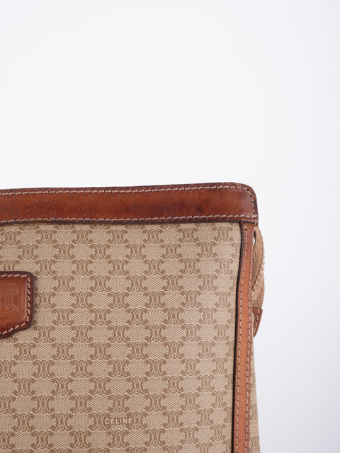 Celine Macadam Vintage Beige Clutch Bag