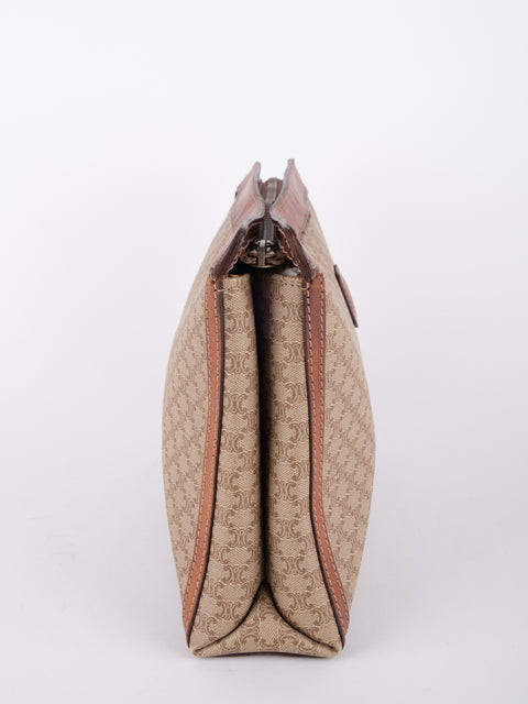 Celine Macadam Vintage Beige Clutch Bag